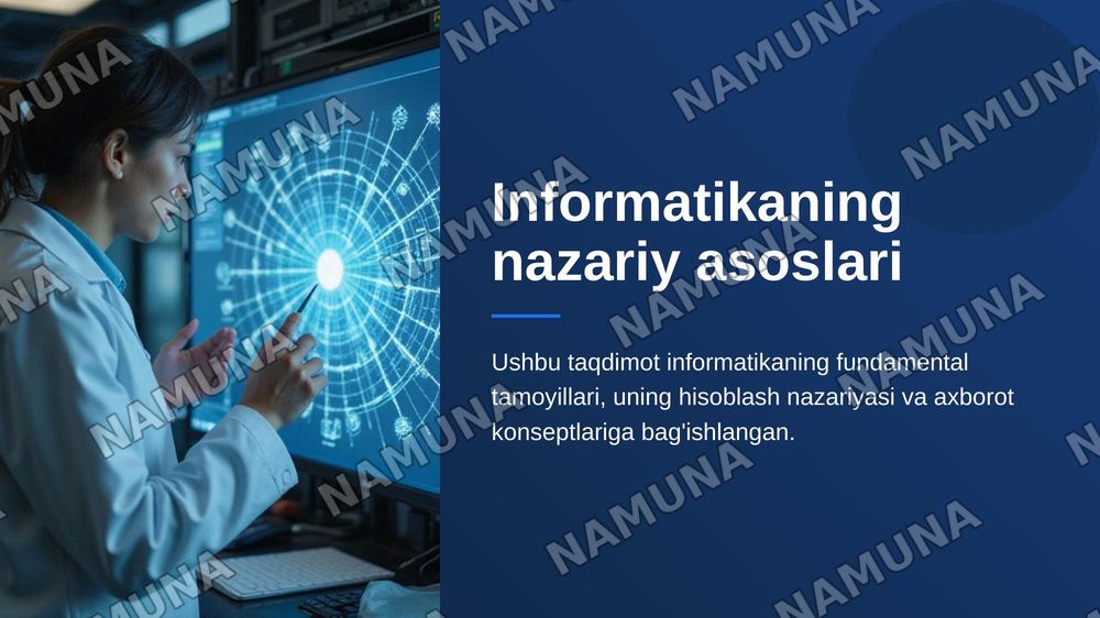 Informatikaning nazariy asoslari — 1-slayd