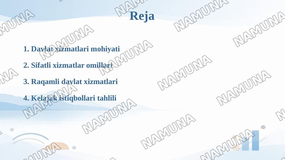 Davlat xizmatlari faniga kirish — 2-slayd
