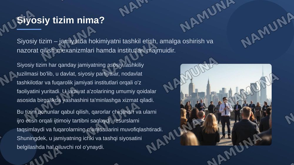 Siyosiy tizimlarning qiyoslanishi — 3-slayd