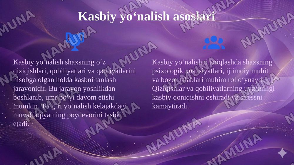 Kasbiy yonalish kasbiy moslashuv va kasbiy rivojlanish — 4-slayd