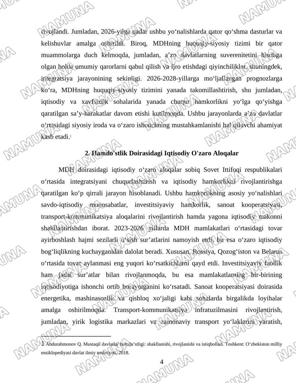 Mustaqil davlatlar hamdustligi — 4-varaq