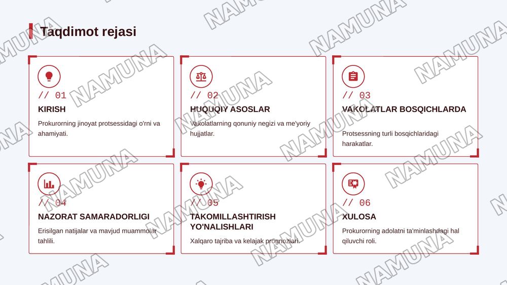 Jinoyat protsessida prokuror vakolatlari — 2-slayd