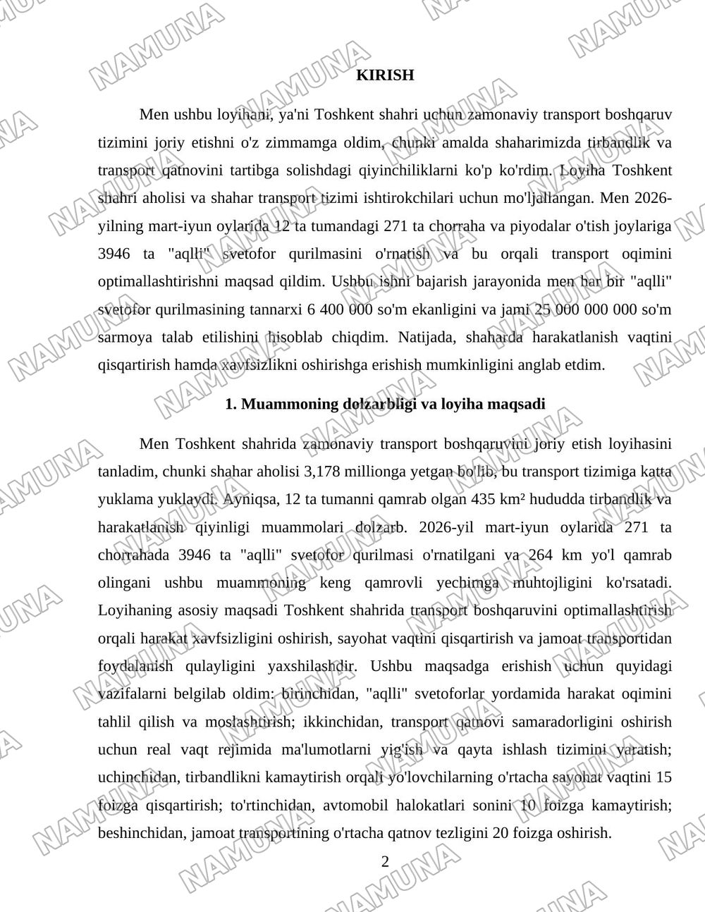 Toshkent Smart City — 2-varaq
