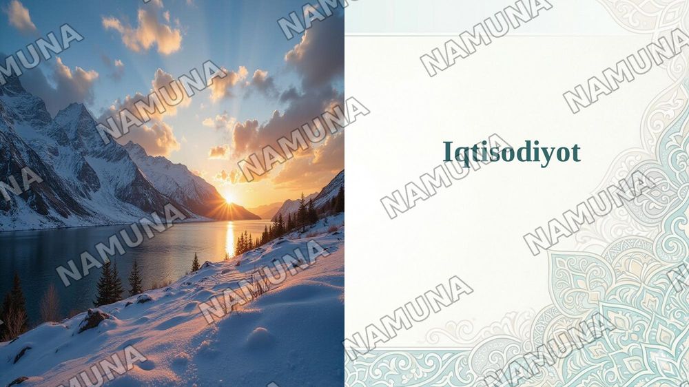 Iqtisodiyot — 1-slayd