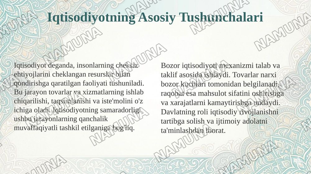 Iqtisodiyot — 4-slayd