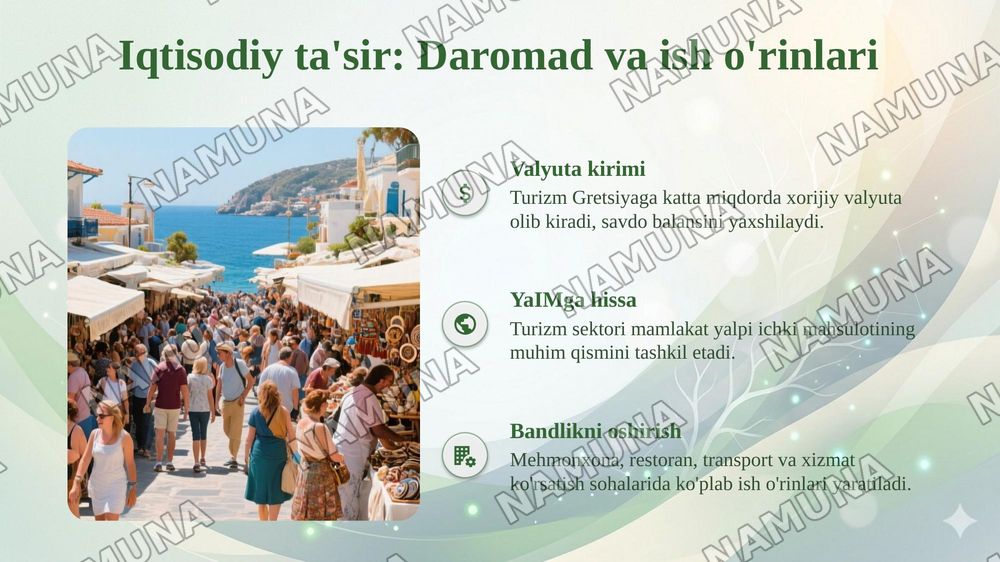 Gretsiya turizmning iqtisodiy ijtimoiy  madaniy va ekologik taʼsiri — 6-slayd
