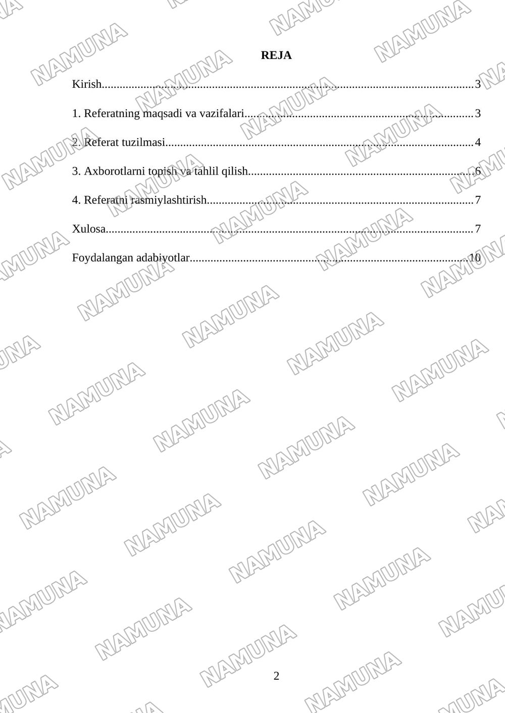 Referat yozish — 2-varaq