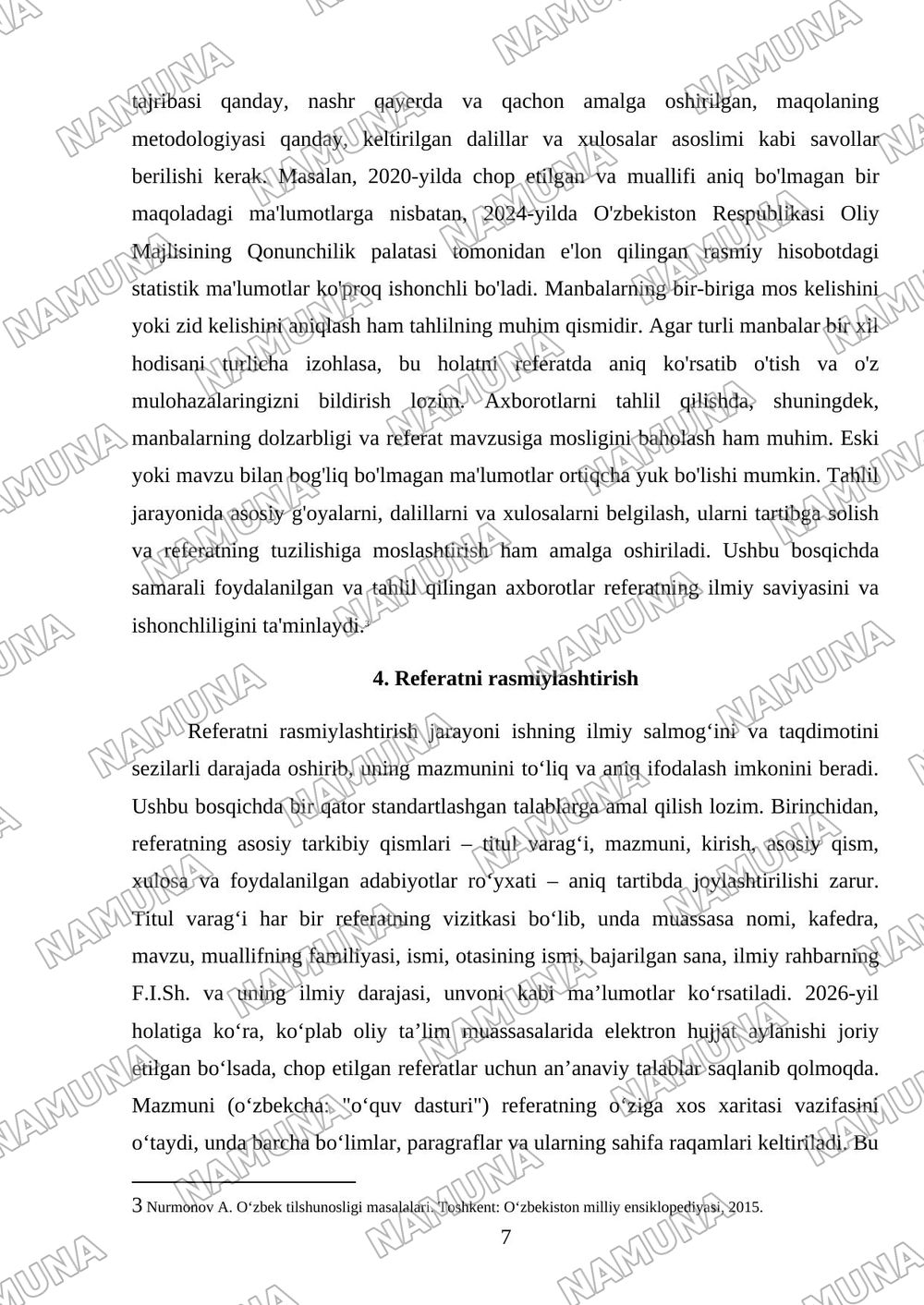 Referat yozish — 7-varaq