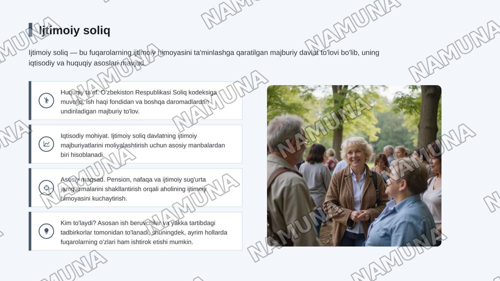 Ijtimoiy soliq va uning iqtisodiy mohiyati — 3-slayd