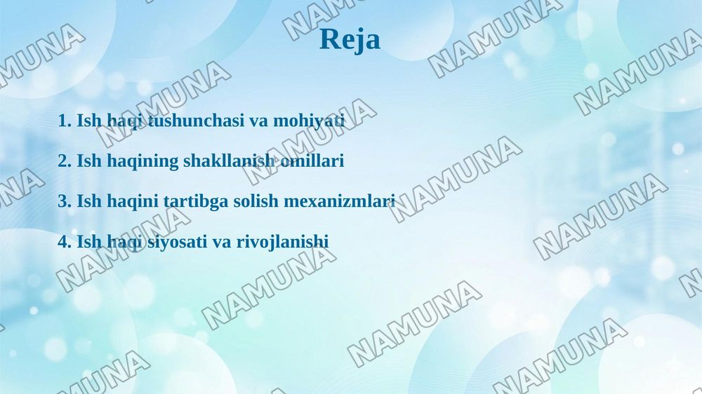 Ish haqi va uning shaklanish mexanizimi — 2-slayd