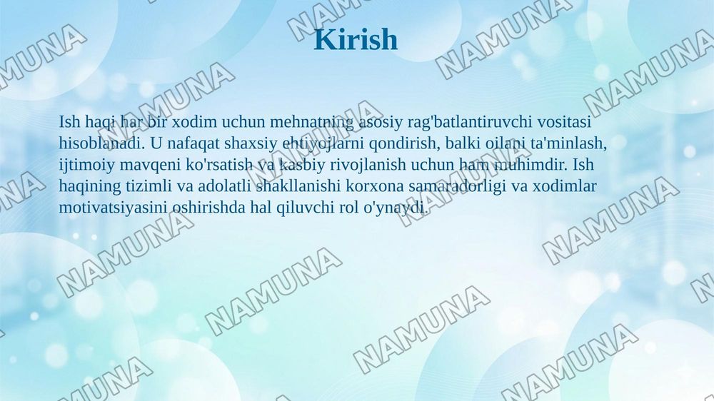 Ish haqi va uning shaklanish mexanizimi — 3-slayd