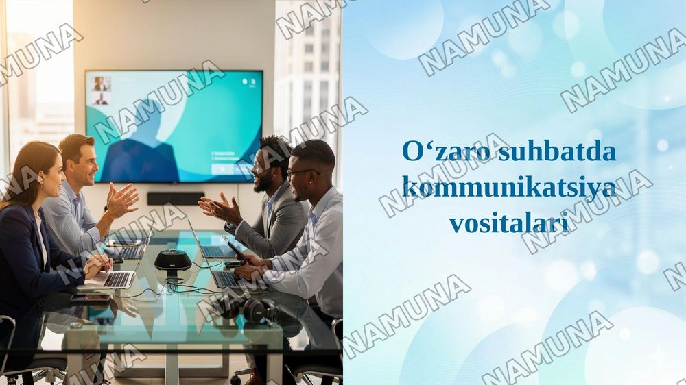 Oʻzaro suhbatda kommunikatsiya vositalari — 1-slayd