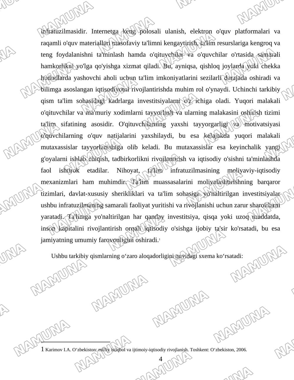 Taʼlim infratuzilmasi iqtisodiyoti — 4-varaq