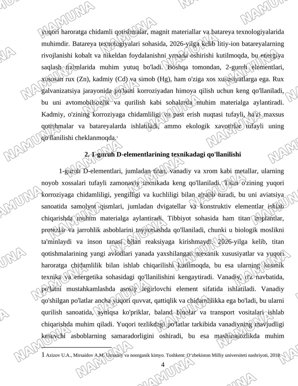 1-2 guruh d elementlari.ularning texnikadagi ahamiyati — 4-varaq