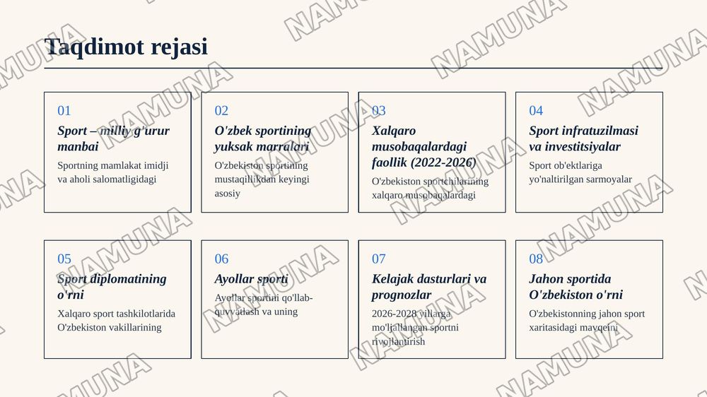 O'zbekiston Jahonga yuz tutmoqda (sport soxasida) — 2-slayd