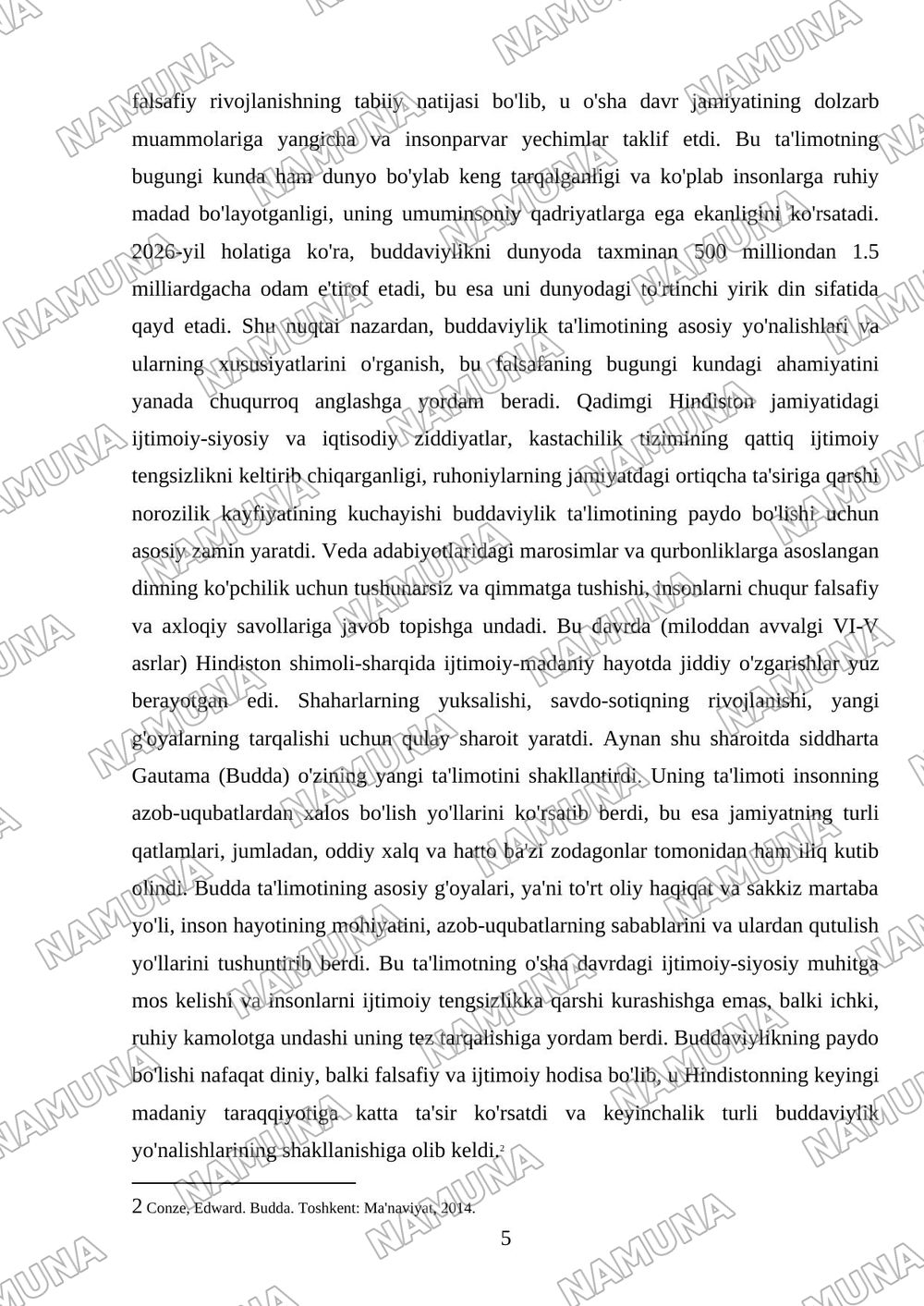 Buddizm — 5-varaq