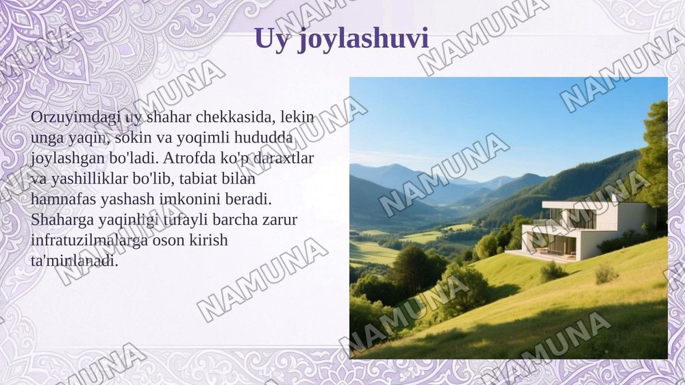La maison de mes reves (Orzuimdagi uy) — 4-slayd