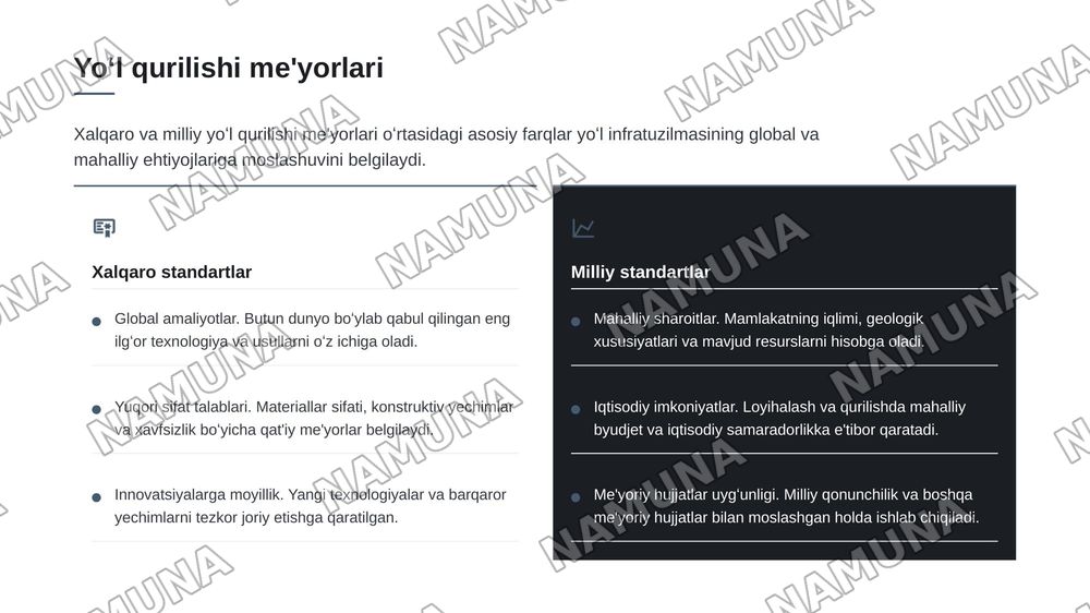 Yoʻl sohasidagi amaldagi qonun, me'yor va tashkilotlar boʻyicha manbalar 
12 — 7-slayd