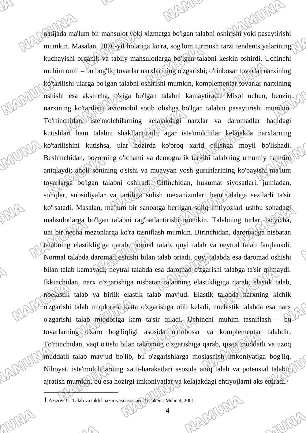 Talab va taklif — 4-varaq