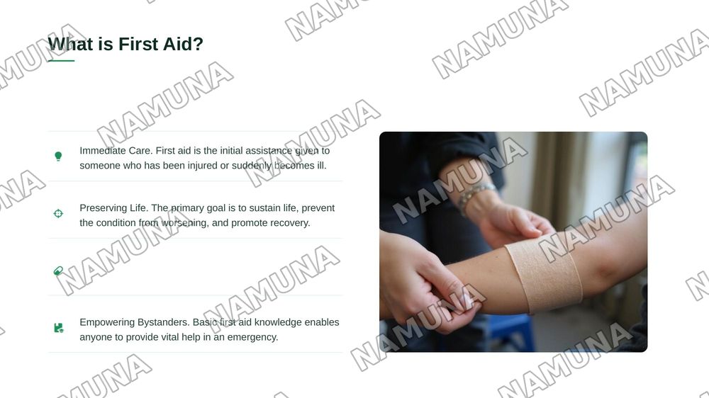 Research and present common first aid procedures — 3-slayd