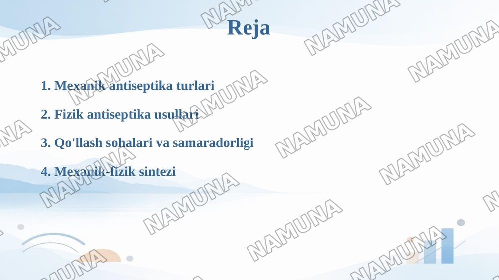 Mexanik va fizik antiseptika usullari — 2-slayd