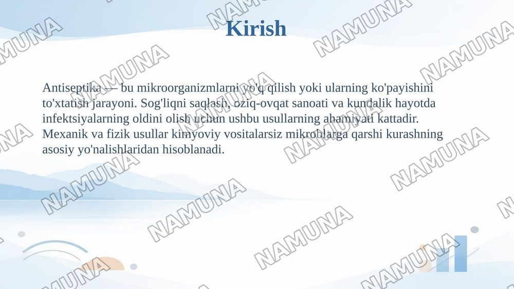 Mexanik va fizik antiseptika usullari — 3-slayd