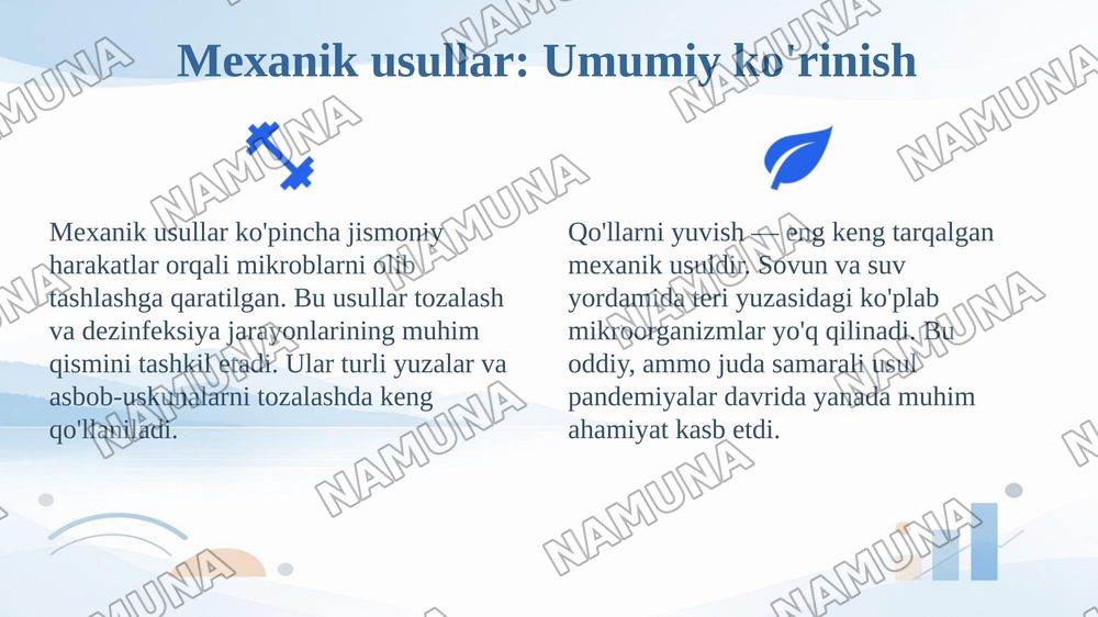 Mexanik va fizik antiseptika usullari — 4-slayd