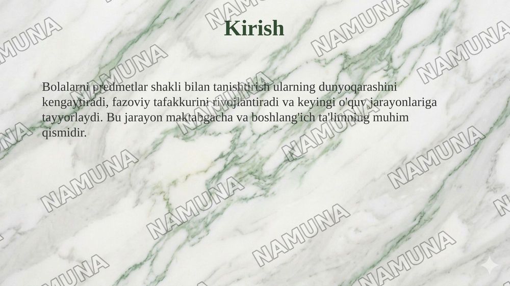 Bolalarni predmetlar shakli bilan tanishtirish vazifalari — 3-slayd
