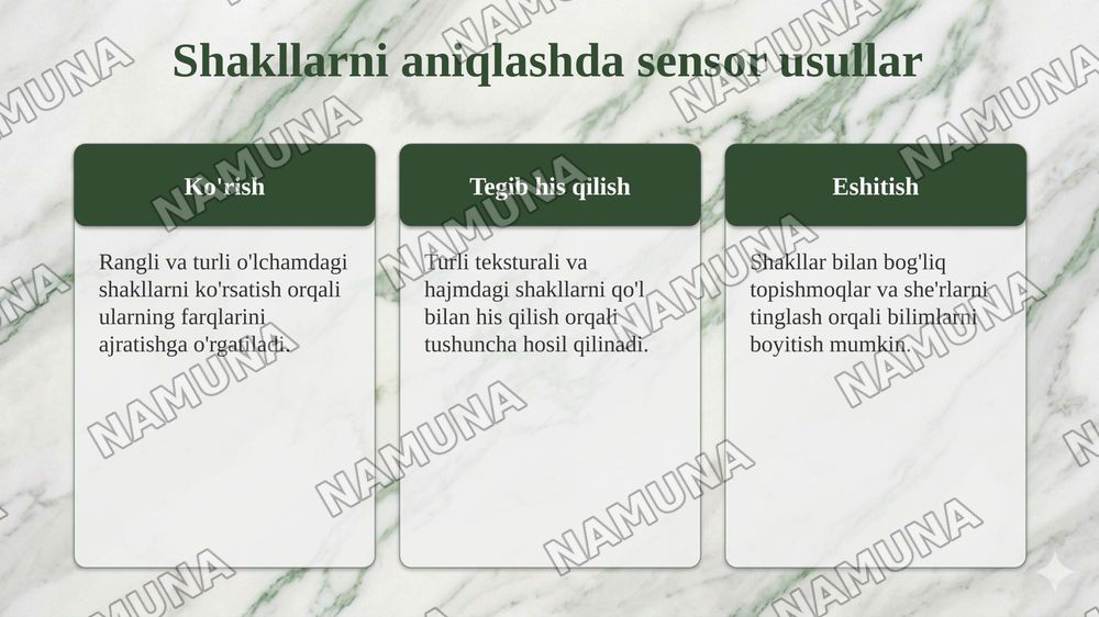 Bolalarni predmetlar shakli bilan tanishtirish vazifalari — 7-slayd