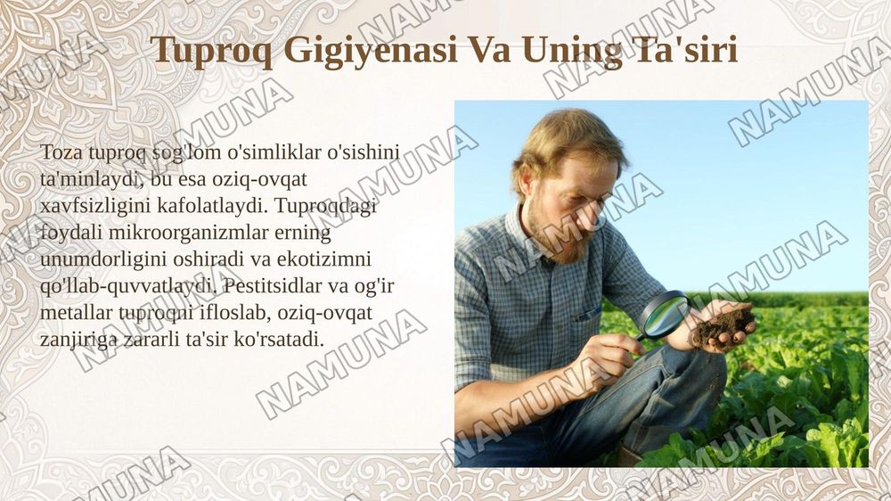 Havo, suv va tuproq gigeniyasi — 8-slayd