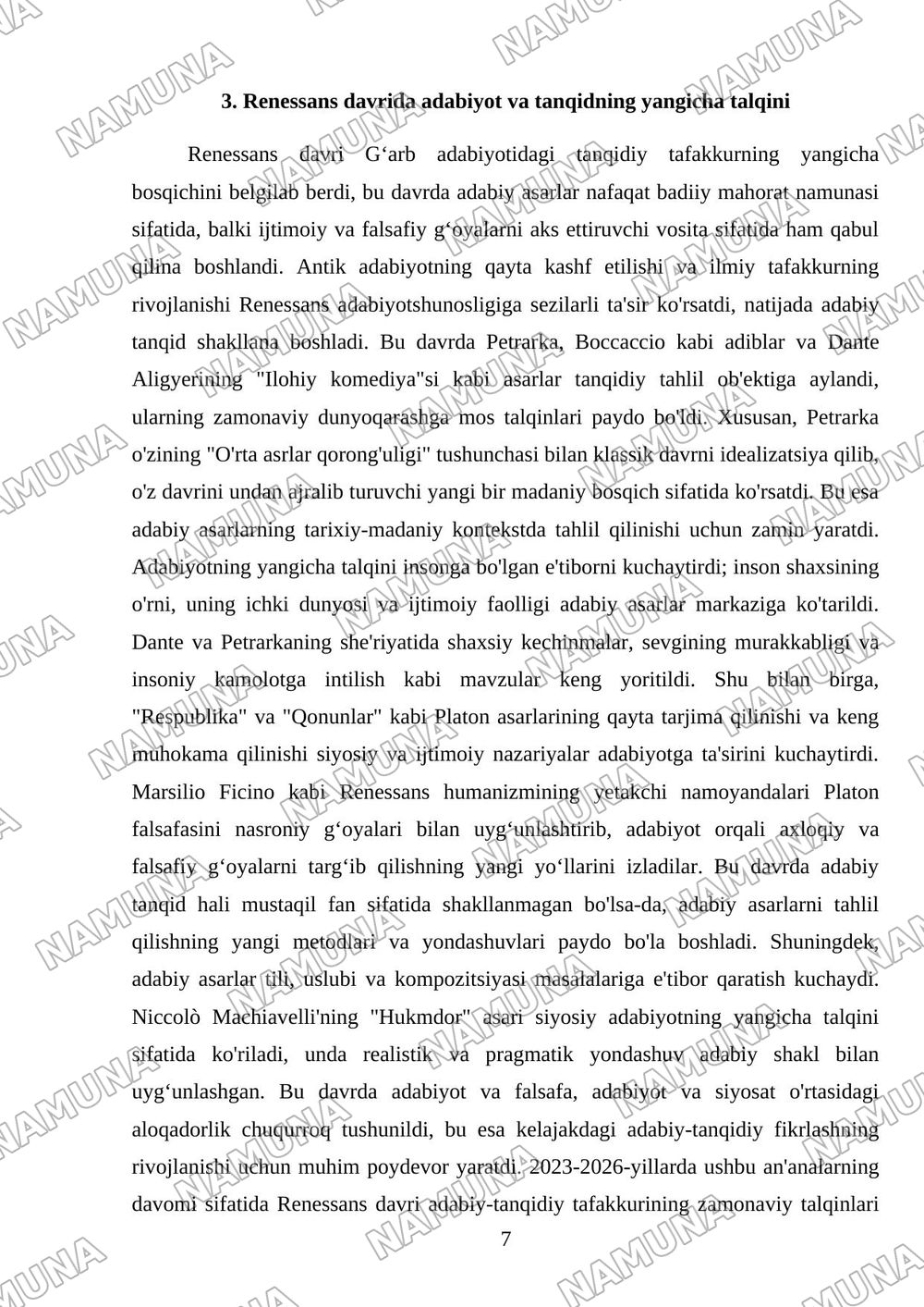 Gʻarb mumtoz adabiyotida adabiy-tanqidiy fikrlash taraqqiyoti — 7-varaq