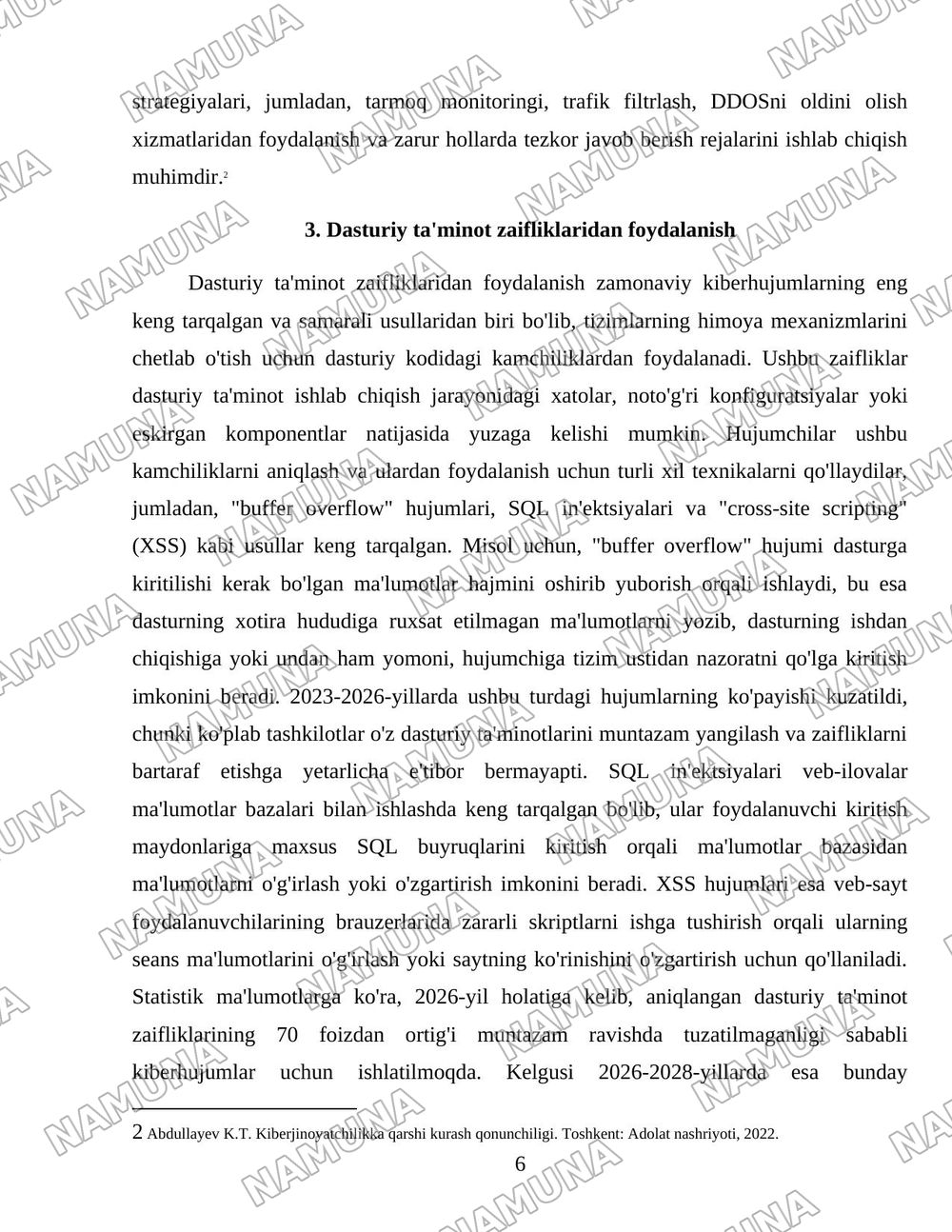 Kiberhujimlarning asosiy turlari va ularning ko’rinishlari. — 6-varaq