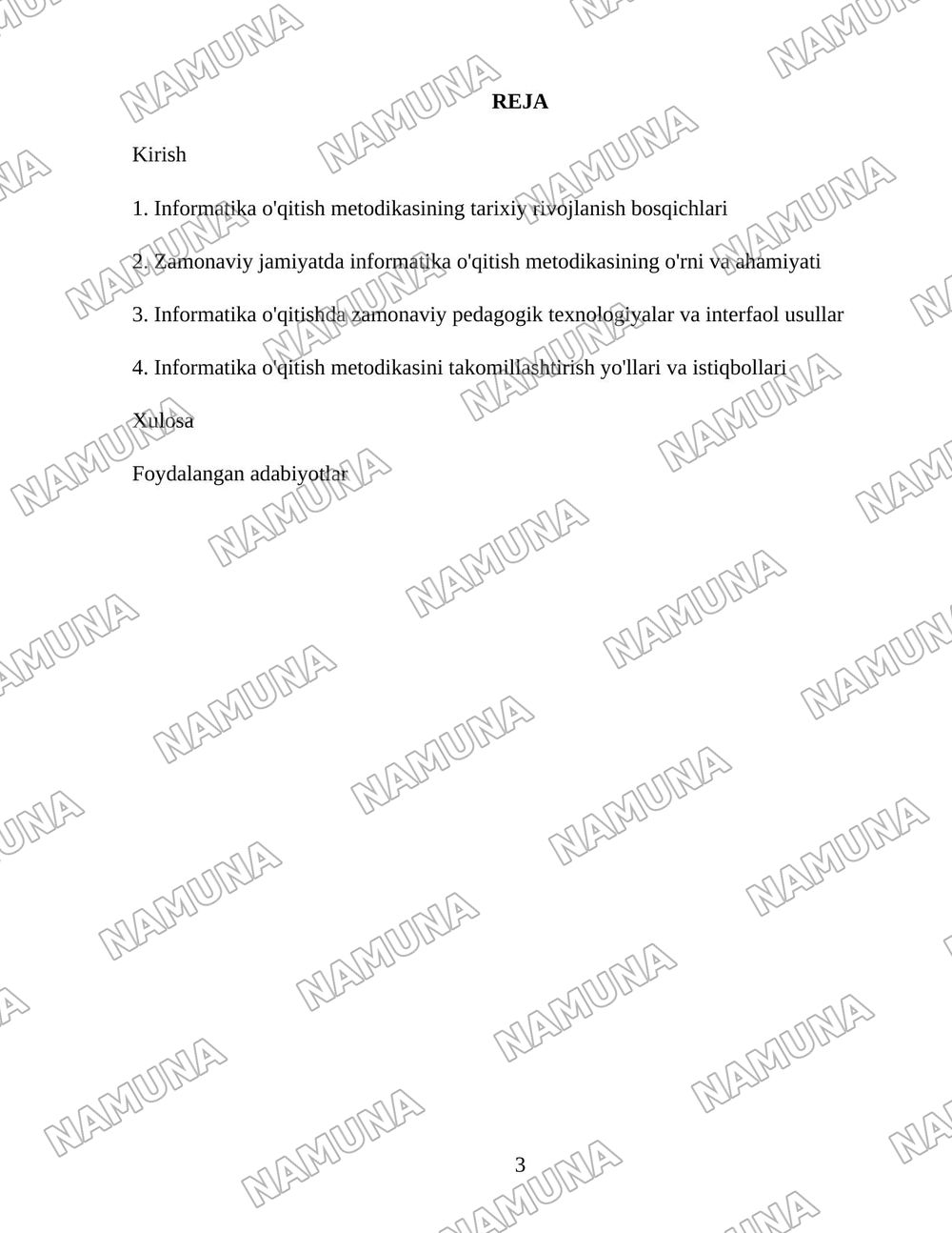 Informatika o'qitish metodikasining rivojlanish bosqichlari va zamonaviy jamiyatdagi o'rni — 3-varaq