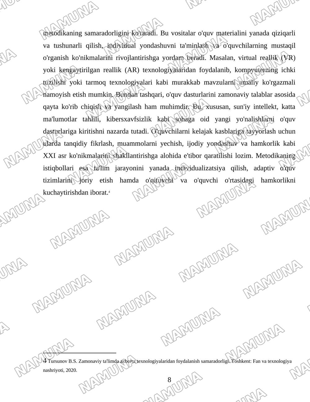 Informatika o'qitish metodikasining rivojlanish bosqichlari va zamonaviy jamiyatdagi o'rni — 8-varaq