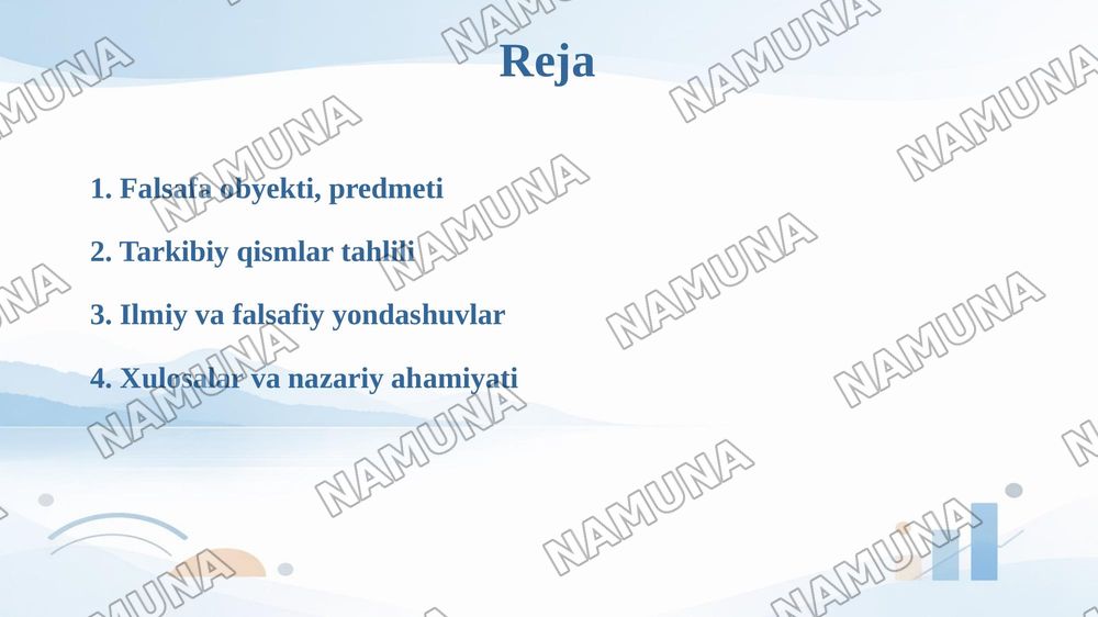 Falsafaning obyekti predmeti va tarkibi — 2-slayd