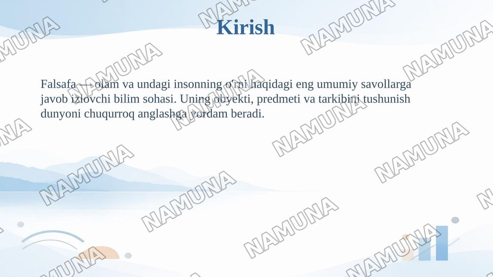 Falsafaning obyekti predmeti va tarkibi — 3-slayd