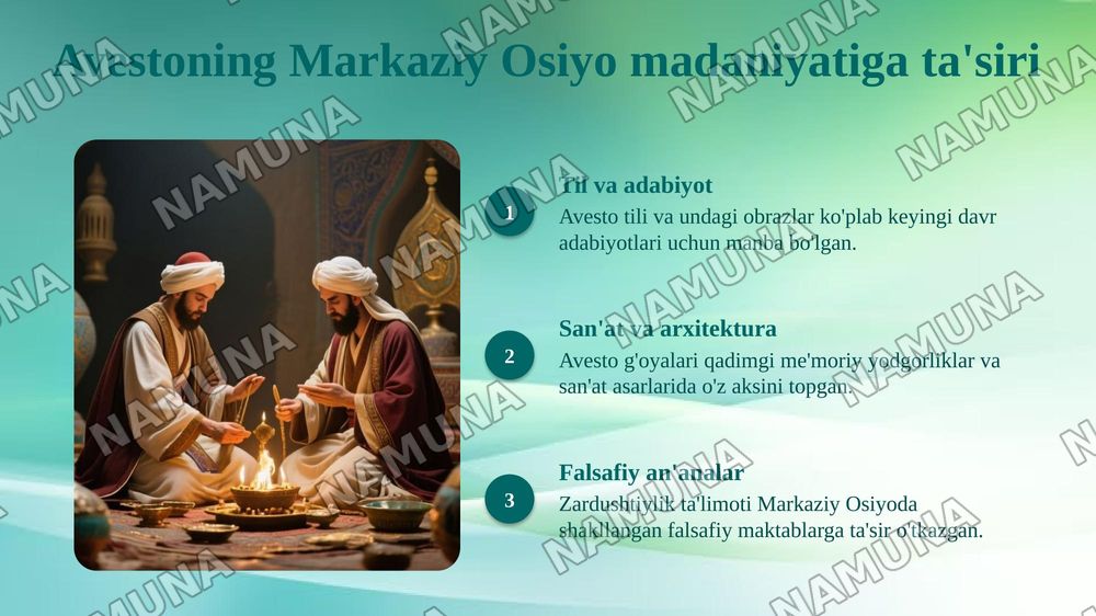 Avesto Markaziy Osiyo xalqlarining qadimgi falsafiy sarchashmasi — 6-slayd
