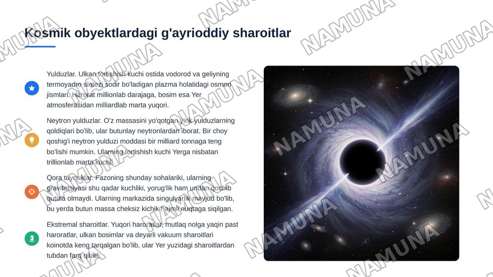Astrofizika fani murakkabliklari — 5-slayd