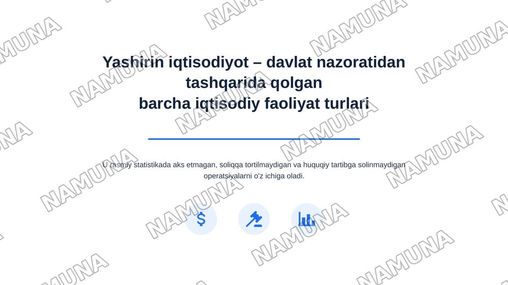 Yashirin iqtisodiyot — 3-slayd