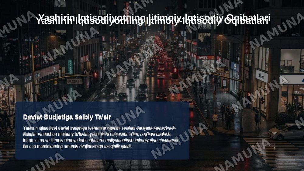 Yashirin iqtisodiyot — 6-slayd