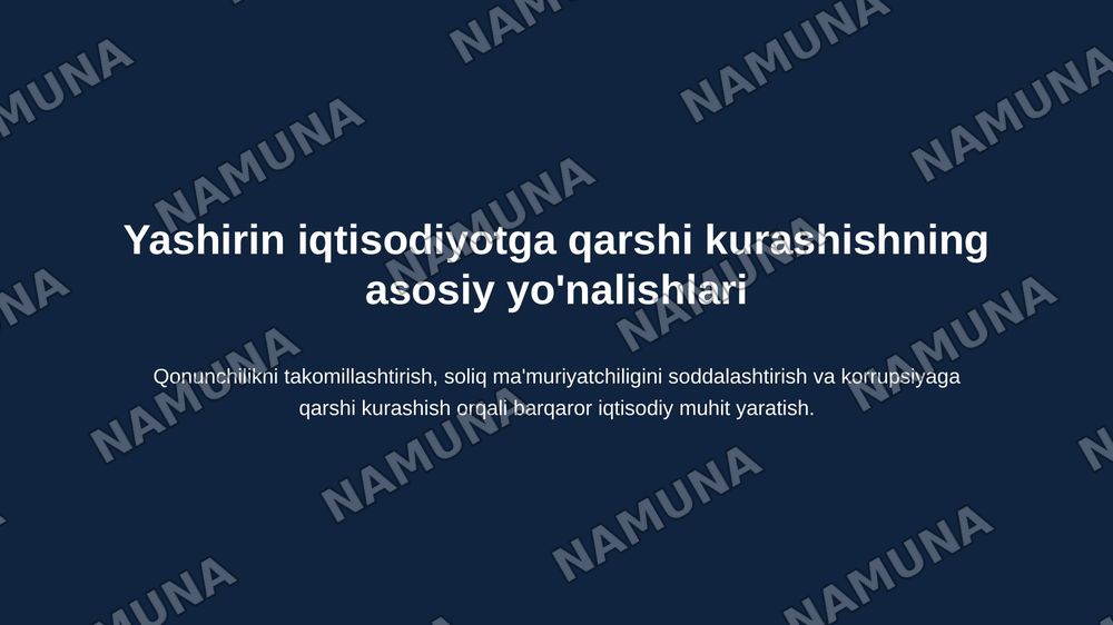 Yashirin iqtisodiyot — 8-slayd