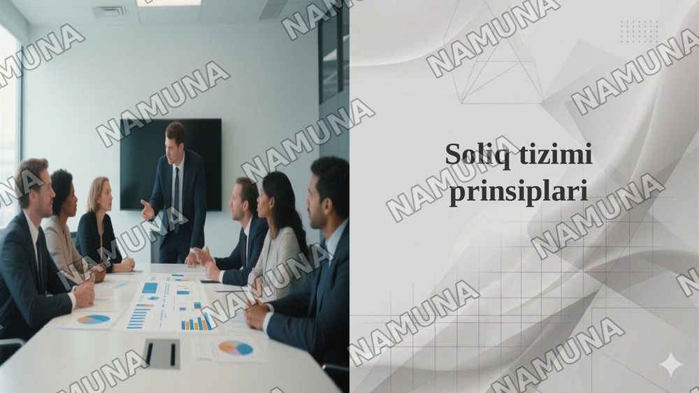 Soliq tizimi prinsiplari — 1-slayd