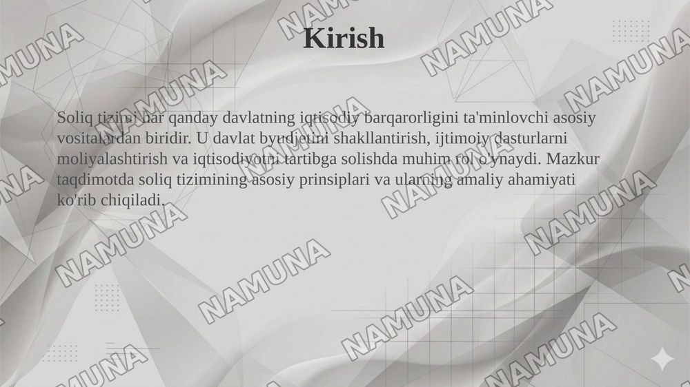 Soliq tizimi prinsiplari — 3-slayd