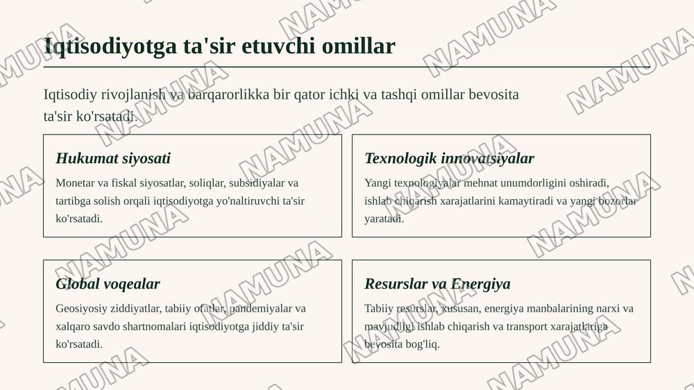 Iqtisodiyot — 6-slayd