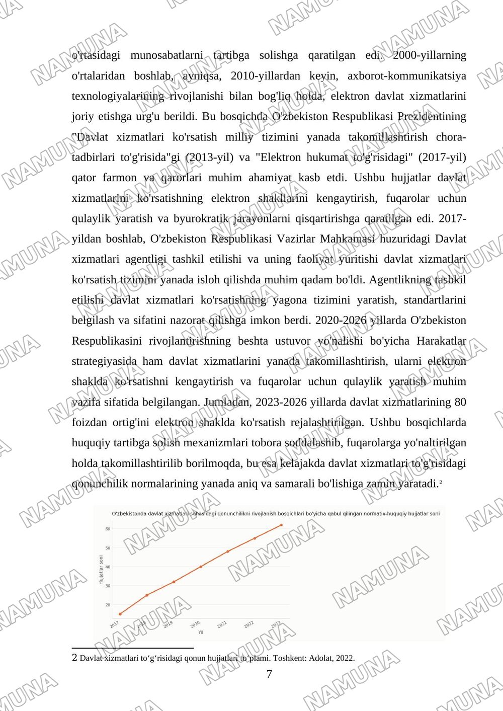 Davlat xizmatlari ko’rsatish tizimining huquqiy asoslari — 7-varaq