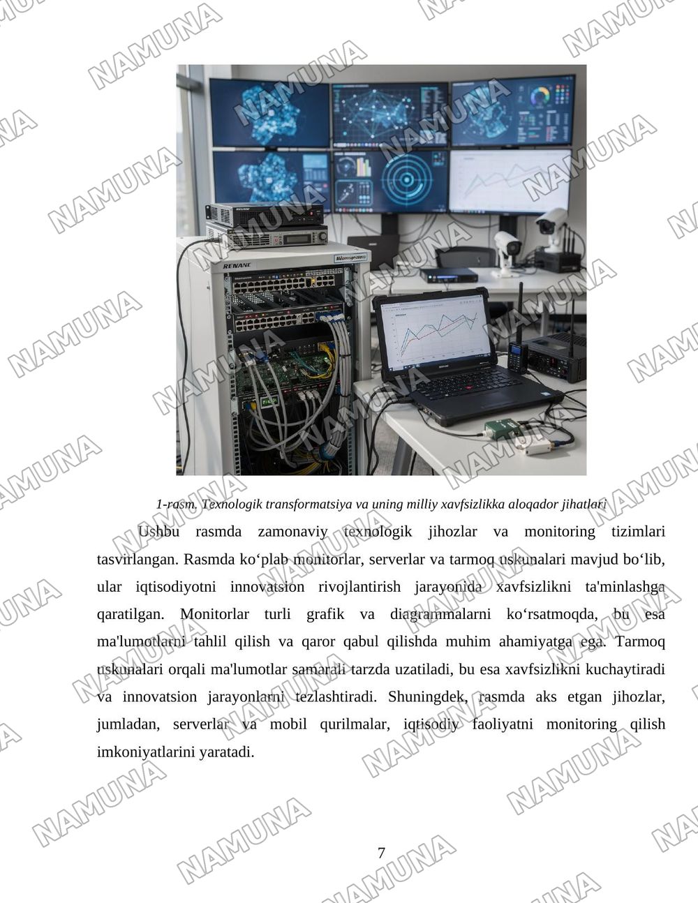 Iqtisodiyotni innavatsion rivojlanish yoliga ótishdagi xavfsizlik shartlari — 7-varaq