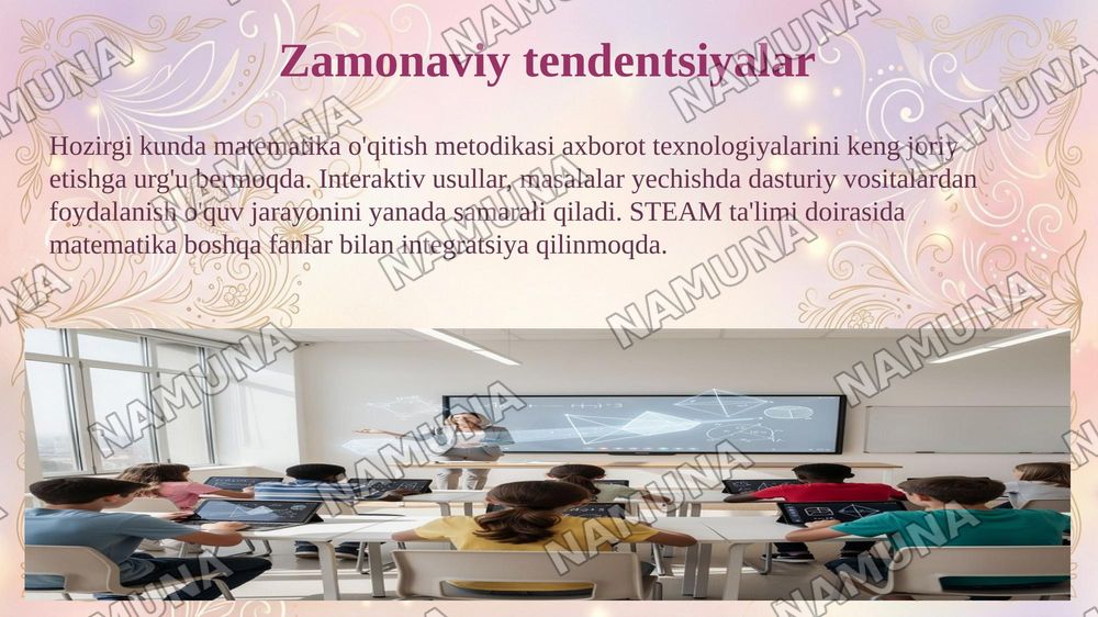 Matematika va o’qitish metodikasi predmeti va fan sifatida shakllanish tarixi — 8-slayd