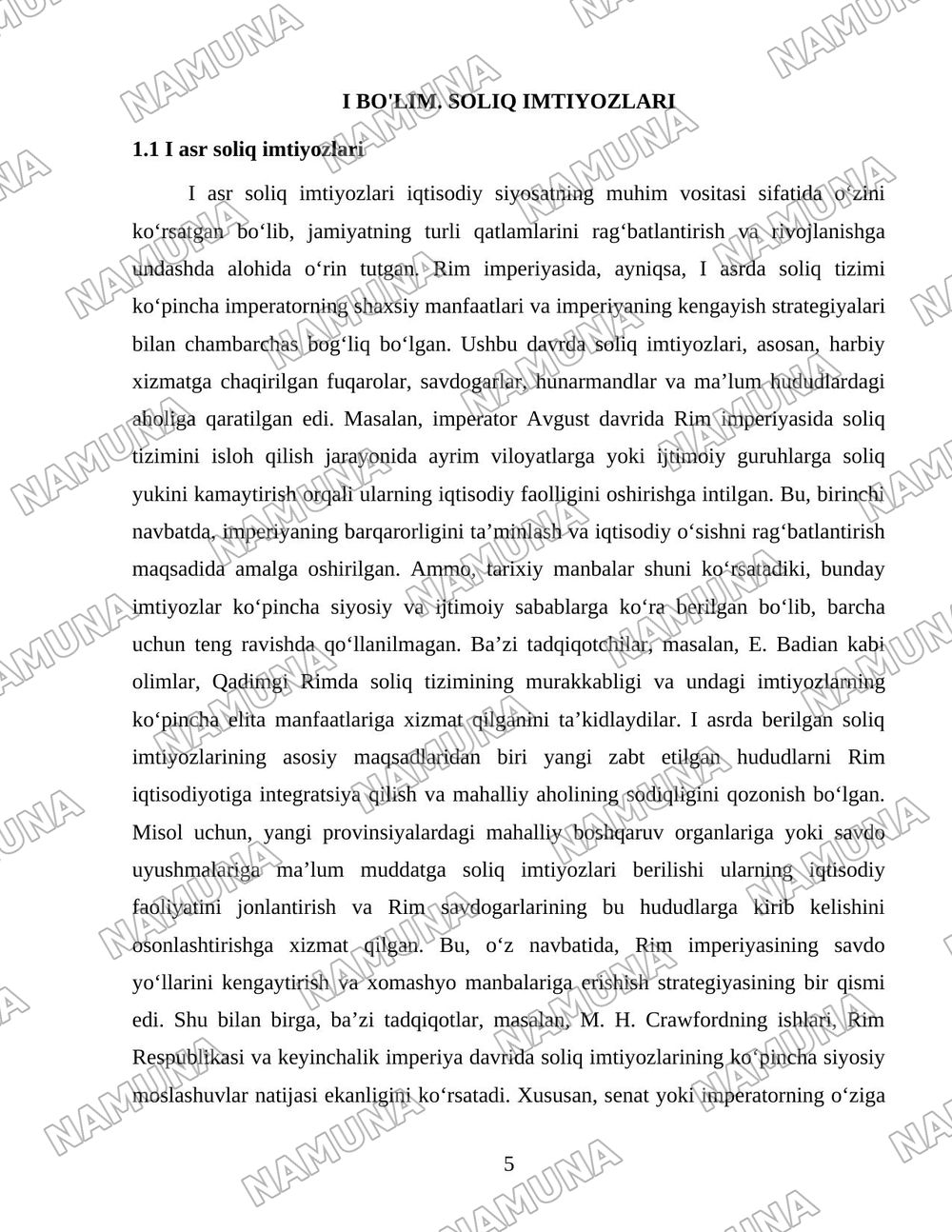 Soliq imtiyozlari orqali iqtisodiyotni davlat tomonidan tartibga solinishi — 5-varaq