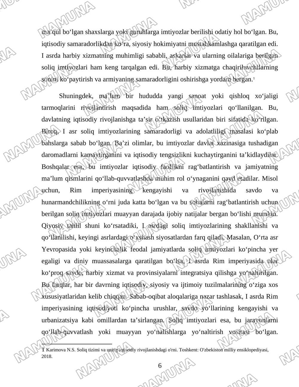 Soliq imtiyozlari orqali iqtisodiyotni davlat tomonidan tartibga solinishi — 6-varaq