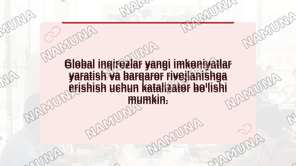 Inqirozlar va rivojlantirish — 3-slayd